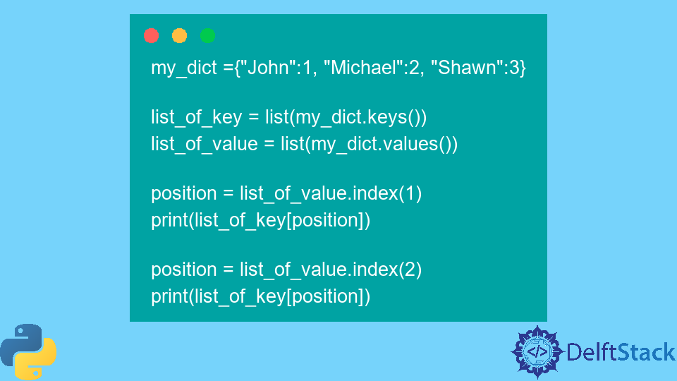 Trouver La Cl Par Valeur Dans Le Dictionnaire Python Delft Stack   Ag Feature Image   Python Dictionary Find Key By Value 